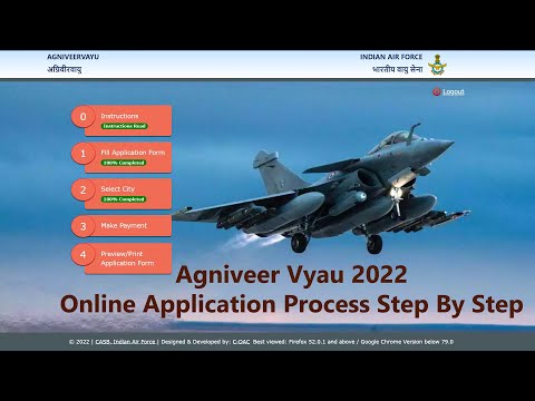 Agniveer Vyau Online Application/ Registration Process Step By Step |  Indian Air force