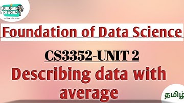 Describing data with average in Foundation of data science tamil||CS3352||FDS||AU reg-2021.#fds