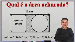 Geometria Plana | Qual é a Área Achurada? Questão que Derruba em Concurso 2026