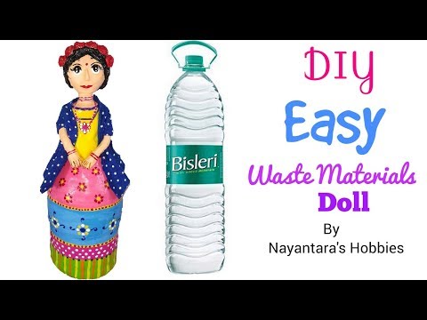 DIY Easy Doll From Waste Materials | Plastic Bottle Craft