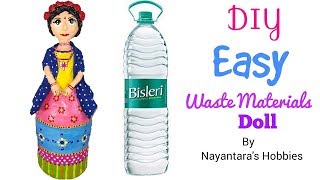 DIY Easy Doll From Waste Materials | Plastic Bottle craft