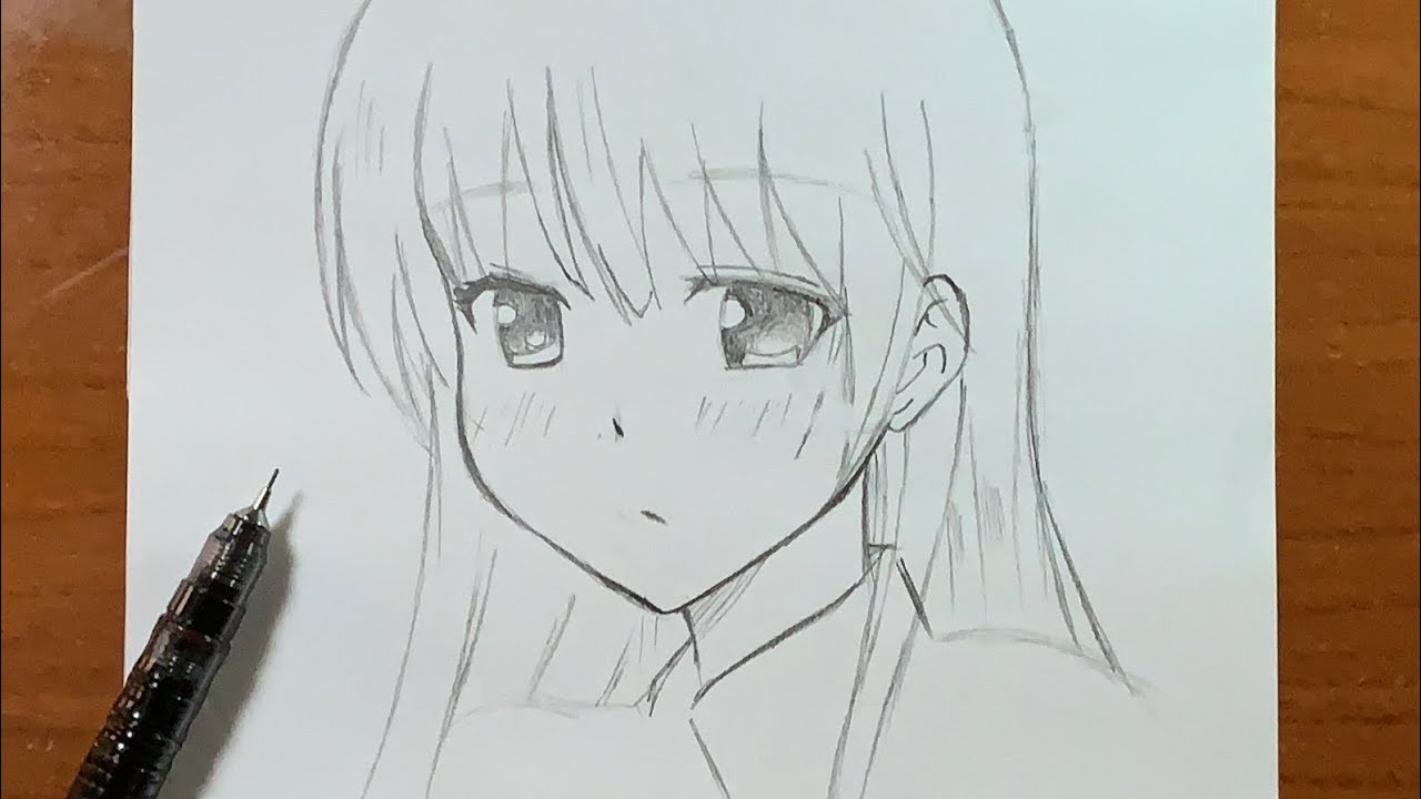 Anime Girl Drawing tutorial Video - How to draw a girl (Video)