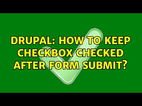 Drupal: How to keep checkbox checked after form submit?