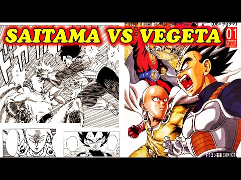 SAITAMA VS VEGETA CROSSOVER FAN DB OPM - YouTube