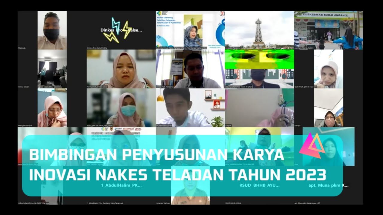 BIMBINGAN PENYUSUNAN KARYA INOVASI NAKES TELADAN DI FASYANKES PROV KALSEL TAHUN 2023