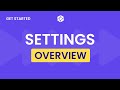 Settings Area Overview