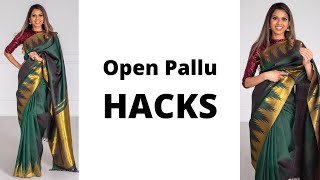 Saree Hacks: How to Wear Open Pallu | How to Wear Saree for Beginners | Tia Bhuva screenshot 2