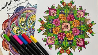 ASMR Coloring a Mandala with Markers - No Music // No Talking - Satisfying