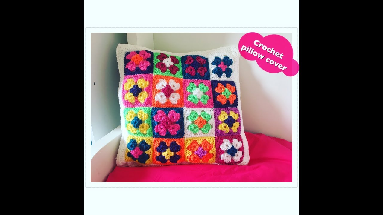 How to crochet pillow cover YouTube