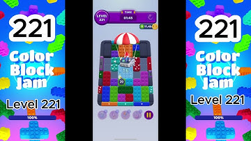 Color Block Jam Level 221 Solution  Complete Walkthrough #colorblockjam #factsnotfiction