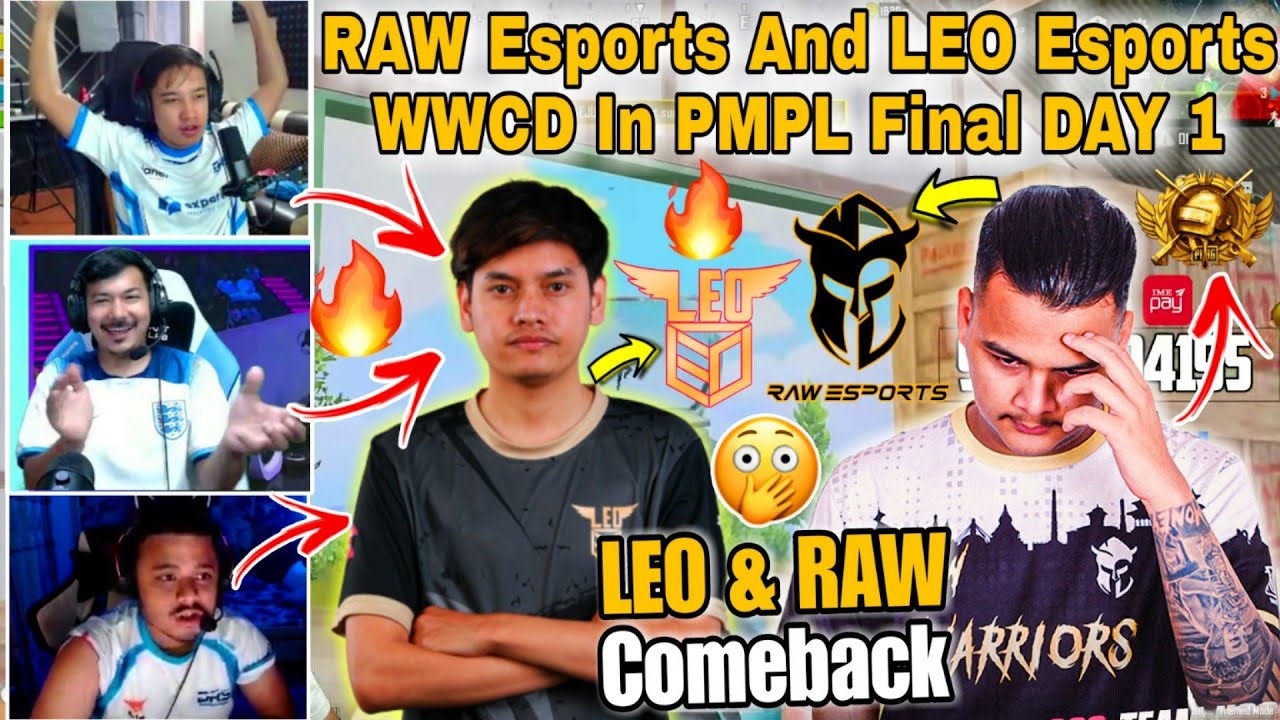 RAW Esports And LEO Esports WWCD In PMPL Final Day-1🔥 | RAW & LEO Comeback 😱 |Cr7 Dai, 4k Dai, Hyozu