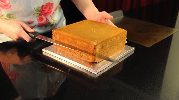 How to cut a cake into even layers.