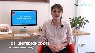 Joe, UK, speaks about his experience learning Russian at Exlinguo St Petersburg | Spring 2019
