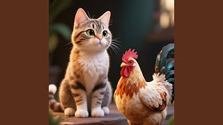 Anak ayam dan kucing oren
