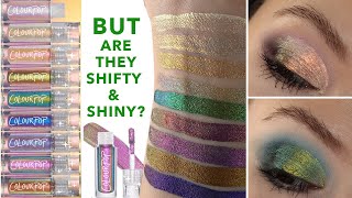Colourpop Cosmetics Chrome Liquid Shadows | Swatches, comparisons and 3 looks