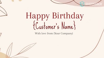 Personalized birthday video template for companies (Editable)