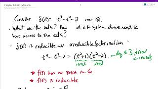 Chapter 4, Field Extensions, Motivating Example
