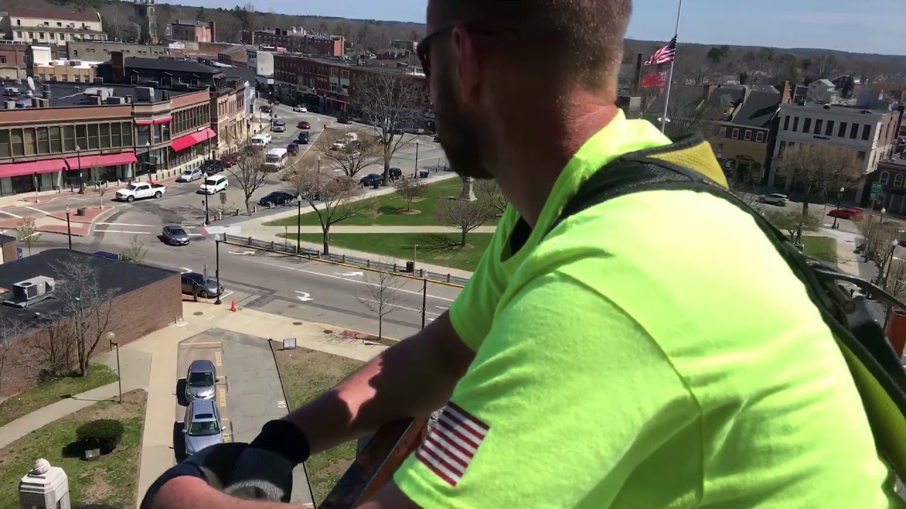 Roof repairs Bristol County Superior Court building in Taunton