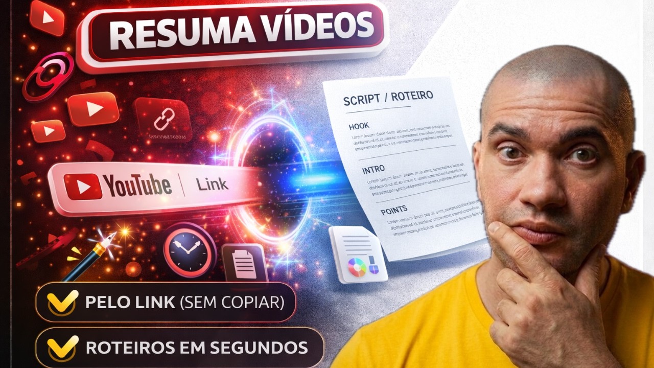 Como resumir vídeos do YouTube e criar roteiros com IA (Gemini 3 Flash ...