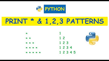 Python : Print * pattern & Print 1,2,3 patterns