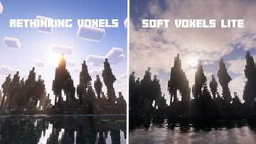 Minecraft - Rethinking Voxels VS Soft Voxels Lite | Shader Comparison