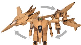 【MACROSS】Full Transformation!  How to Make VF-1S Valkyrie from Cardboard | картонная поделка