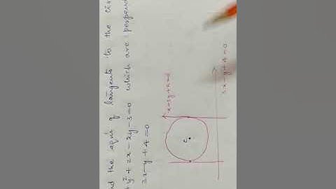 kp sir circles  ex C III(sum 9) problem on tangent equations of circle perpendicular to 3x-y+4=0