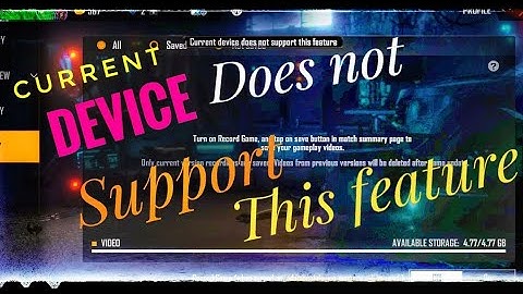 Current device does not support this feature || free fire reply option problem || how to on replay