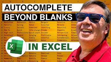 Excel - Rapid Data Entry in Excel by Using AutoComplete Feature - Episode 804
