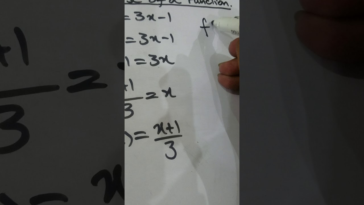 Inverse of a function. O/A Levels.