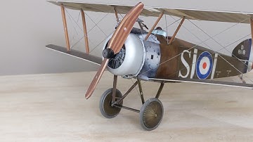 Microaces Sopwith Camel F.1 Rotary Engine With the Cowling On