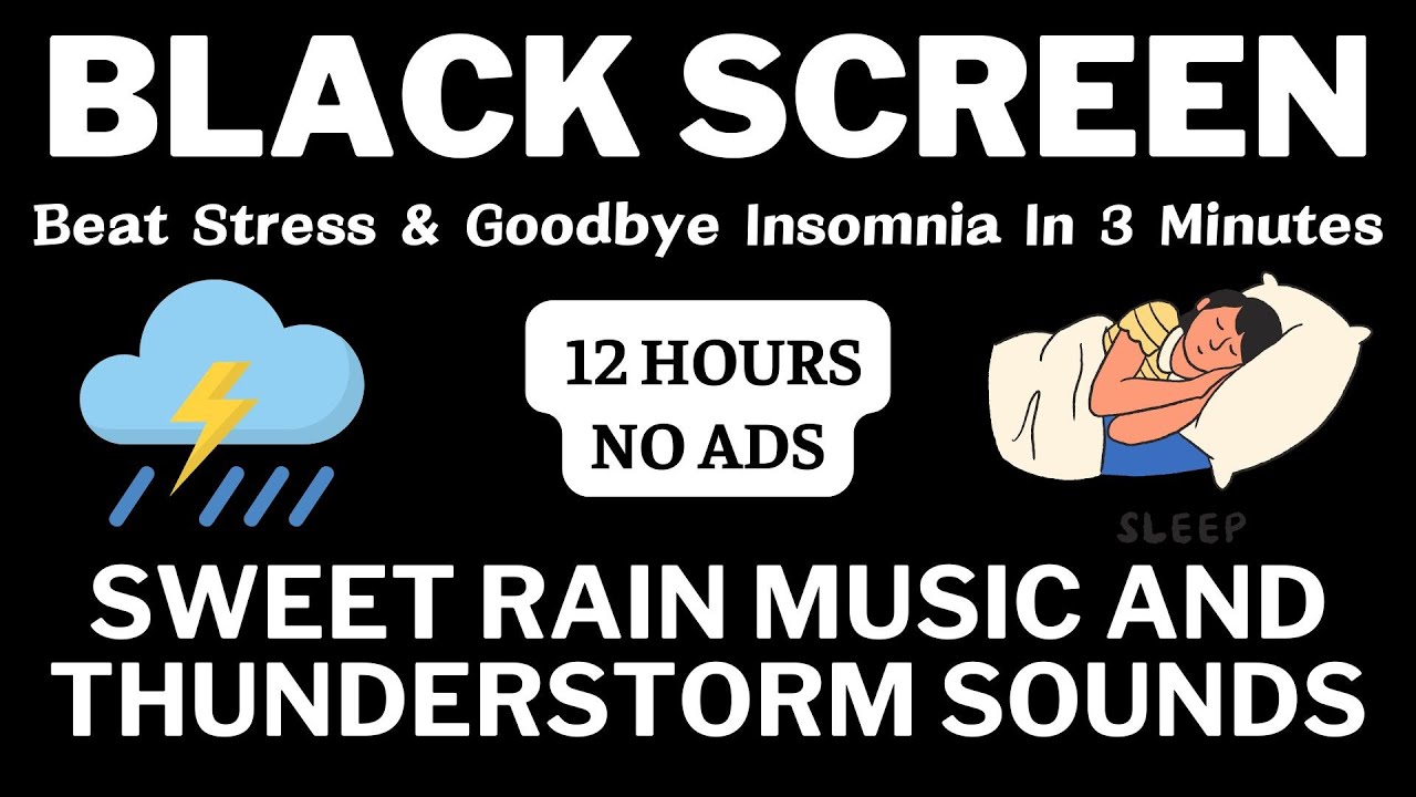 Fall Into Sleep In 2 Minutes with Intense Thunder & Soothing Rainstorm Audio - Relax Instantly