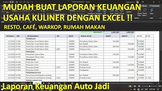 MUDAH MEMBUAT LAPORAN KEUANGAN USAHA KULINER (RESTORAN,CAFE,WARKOP, WARUNG MAKAN) DENGAN EXCEL screenshot 3