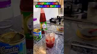 ROSE SYRUP DRINK | ICED BANDUNG | SIRAP BANDUNG refreshingdrink youtube shorts