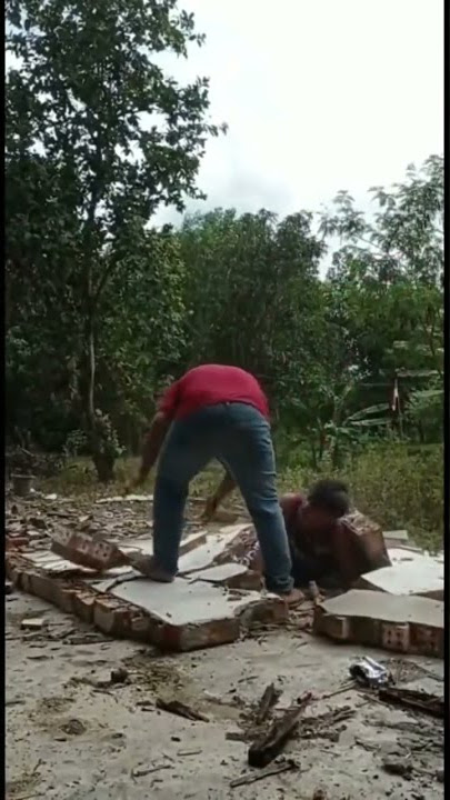 tes ilmu tenaga dalam malah ketimpa tembok #ngakak #kocak #lucu