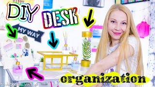 DIY Desk Decor And Organization – Gold And White Contemporary Minimalist Style