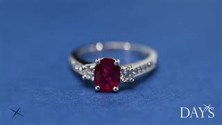 Famous Oval Ruby Ring in 14kt White Gold with Diamonds (3/8ct tw) Net Worth