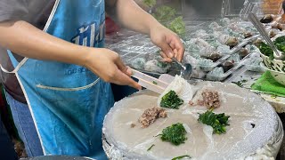 4,000 boxes sold per day! Famous chive dumplings, vegan spring rolls -Thai Street Food