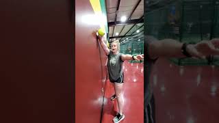 Softball Fast Pitch Wall Drill.
