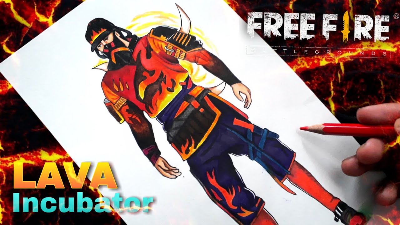 Lava Bundle Drawing || Freefire Killspark Incubator Drawing ...