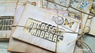 ✨Inspired by ✨👀 Vintage stacked envelopes with secrets...