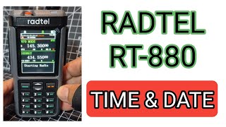 Radtel RT-880 How to set Time 