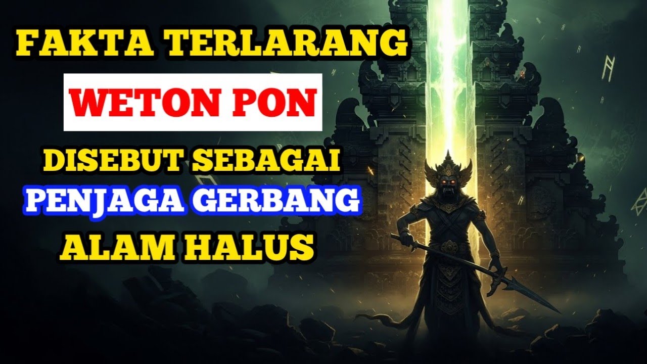 FAKTA TERLARANG! WETON PON DISEBUT SEBAGAI PENJAGA GERBANG ALAM HALUS