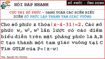 Toán 12: Cực Trị Số Phức - Các Điểm Biểu Diễn Số Phức Tạo Thành Tam Giác Vuông