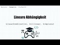 Lineare Abhängigkeit