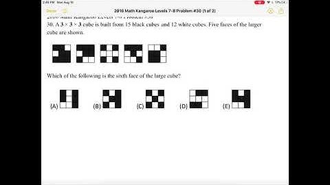 2016 Math Kangaroo Levels 7-8 Problem #30