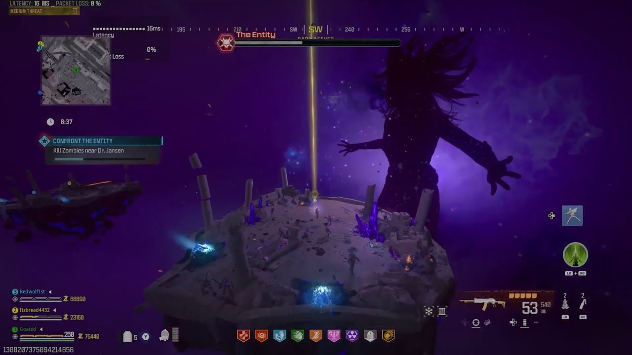Call of Duty Zombies Act IV finale “ascension” The Entity Boss Battle ...