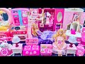13 Minutes Satisfying with Unboxing Cute Barbie Bed &amp; Bedroom Collection Toys Review | ASMR