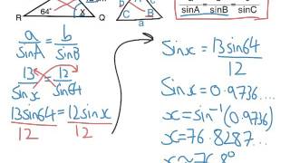 Non-Right angled trigonometry: using the sine rule to find angles
