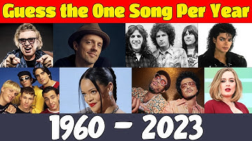 Guess the One Song Per Year 1960 to 2023 | Song Quiz